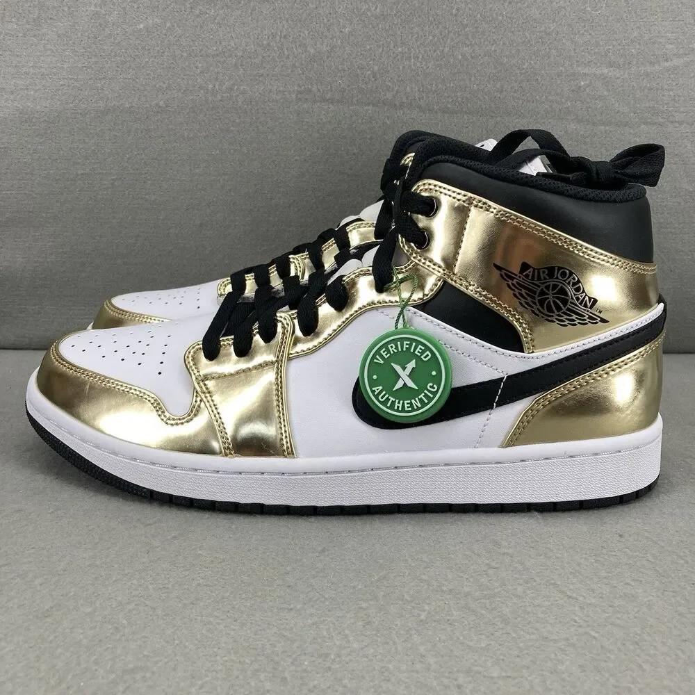 Nike Air Jordan 1 Mid SE Metallic Gold 2020 Men’s Size 11 With Box DC1419-700